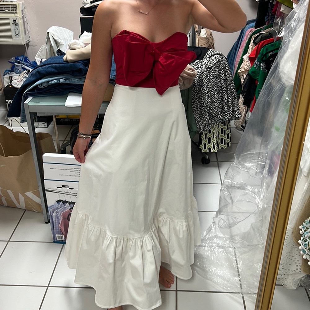Red & White Dress for wedding